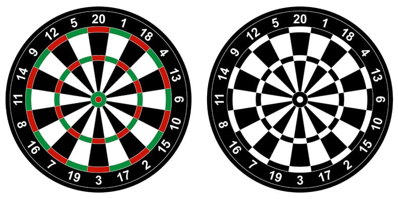 Two Dartboards of Different Types