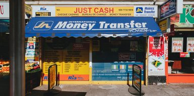  A Market With A Money Transfer Booth